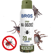 bros - spray na odzież - odstrasza i zabija kleszcze 90ml