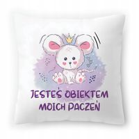 Poduszka Myszki Na Urodziny Na Prezent Z Nadrukiem Ze Zdjęciem