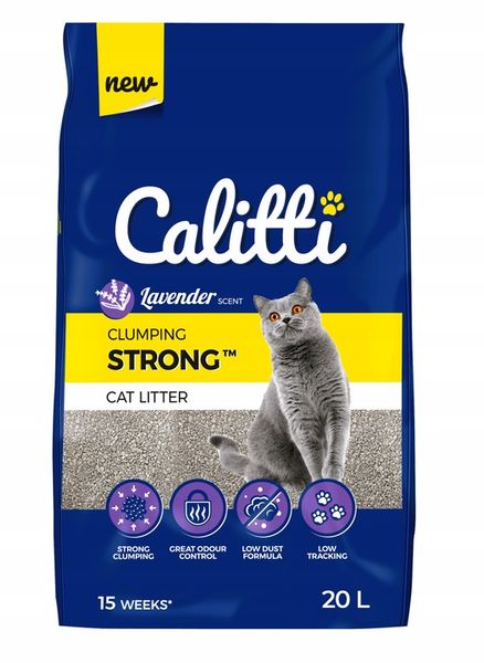 Calitti Strong Lavender 20L żwirek bentonitowy zdjęcie 1