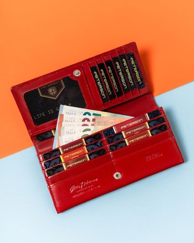 portfel damski skórzany ptn 1680133-ngv-5809 red na Arena.pl