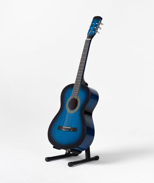 Gitara klasyczna Castelo 4/4 Vintage Niebieska od 12 lat dzieci i dorosłych zdjęcie 4