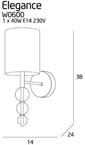 Kinkiet Elegance W0600 - MaxLight na Arena.pl