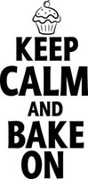100X50CM KEEP CALM&BAKE ON NAKLEJKA
