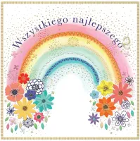 Karnet Okolicznościowy, Tęcza Z Kwiatami