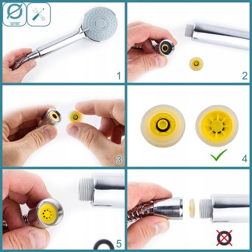 Słuchawka pod prysznic wielofunkcyjna - 60% wody SOTBE BLA LARK-SOHE-6 na Arena.pl