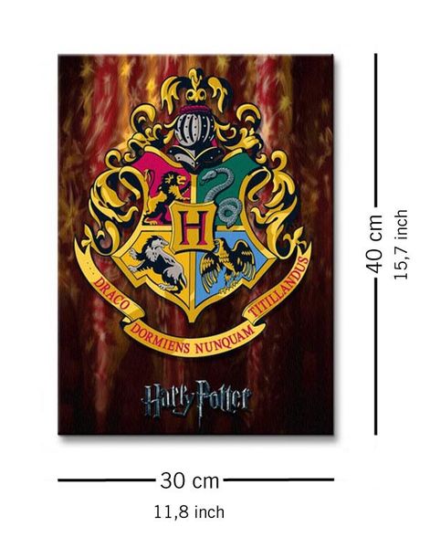 Harry Potter Hogwarts Crest - Obraz na płótnie 30x40 cm zdjęcie 5