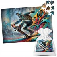 PUZZLE TRADYCYJNE - DESKOROLKA SKATE SPORT OLLIE - 96 el