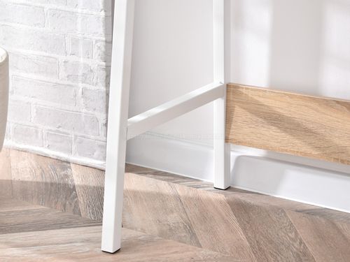 Biurko z regałem szuflady białe dąb sonoma regał do biura na Arena.pl