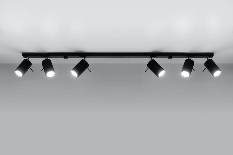 LAMPA sufitowa SL.0334 natynkowa OPRAWA listwa SPOT regulowane tuby czarne zdjęcie 2