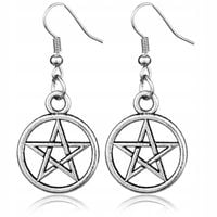 Biżuteria Kolczyki Pentagram Sam Dean Winchester Amulet Siły Nieczyste Zło