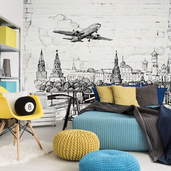 Fototapeta Światowe ZABYTKI Wieża Eiffla Ceglany Mur 90cm x 60cm zdjęcie 9