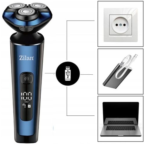 GOLARKA MĘSKA TRYMER MASZYNKA DO BRODY GŁOWY NOS USZY WET&DRY USB AION na Arena.pl