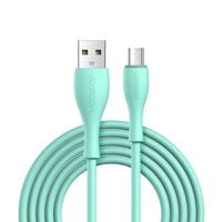 kabel przewód usb-a - microusb 3a wskaźnik ładowania 2m zielony