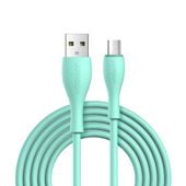 kabel przewód usb-a - microusb 3a wskaźnik ładowania 2m zielony