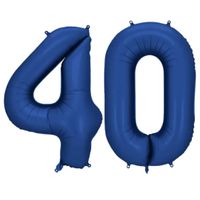 Balony foliowe liczba 40 granatowy, 86 cm
