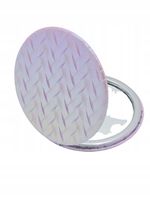 Lusterko kieszonkowe 7 cm podwójne jodełka efekt syrenki fioletowy