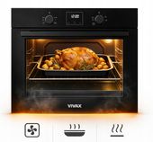 PIEKARNIK DO ZABUDOWY VIVAX BO-808BFD G KOMPAKTOWY ELEKTRYCZNY 80L 60cm 2+3