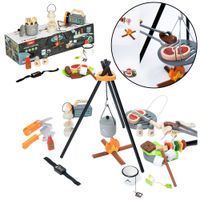 ND24_22033 Zestaw Do Biwakowania Drewniany Ognisk