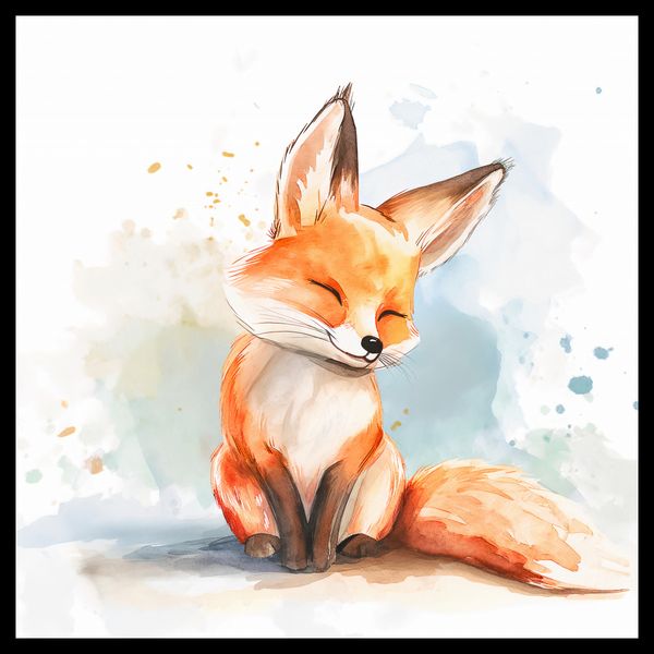 Plakat 60x60cm Zadowolony Lisek zdjęcie 2