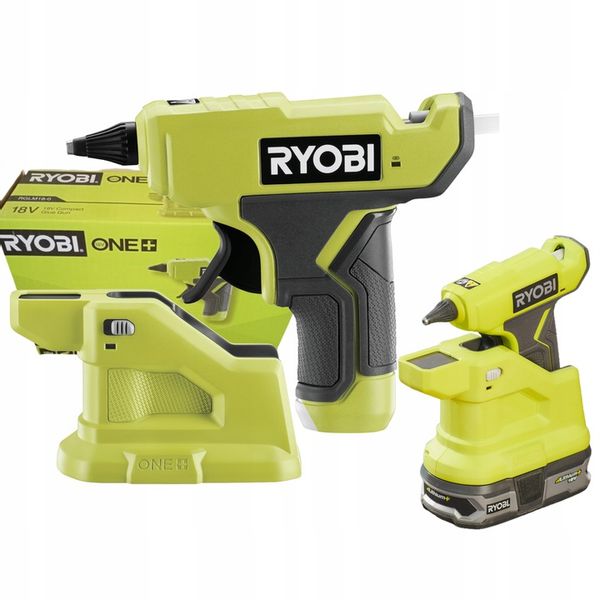 RYOBI AKUMULATOROWY PISTOLET DO KLEJU NA GORĄCO 7MM STACJA DOKUJĄCA RGLM18 zdjęcie 8