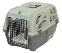 Transporter dla zwierząt szary z kuwetą dla kota 60x40x39cm do 24 kg MPS