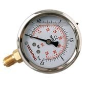 manometr glicerynowy ciśnieniomierz zegar 63mm 0-2,5 bar gwint 1/4” dolny