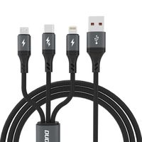 3w1 kabel przewód 60w usb-a - microusb usb-c iphone lightning 1.2m