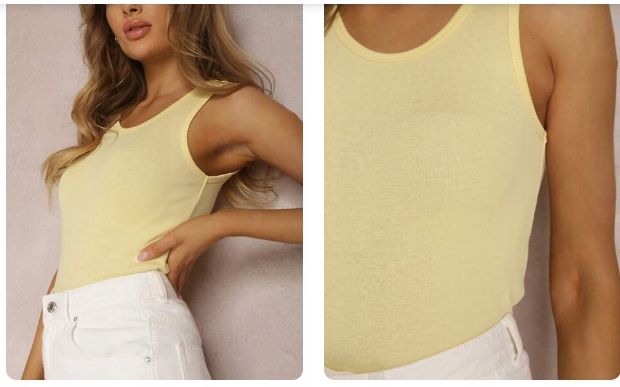 Bluzka TOP TANK gładka , jakość, BASIC r 42(XL) zdjęcie 3