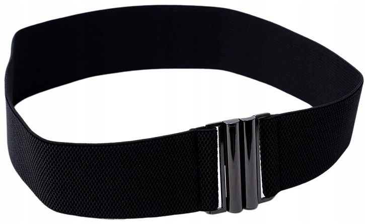 Damski Szeroki Czarny Pasek Do Talii Elastyczny zdjęcie 2