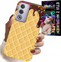 ETUI DO OPPO A80 5G - Z MOTYWEM WAFLA Z POLEWĄ CZEKOLADOWĄ