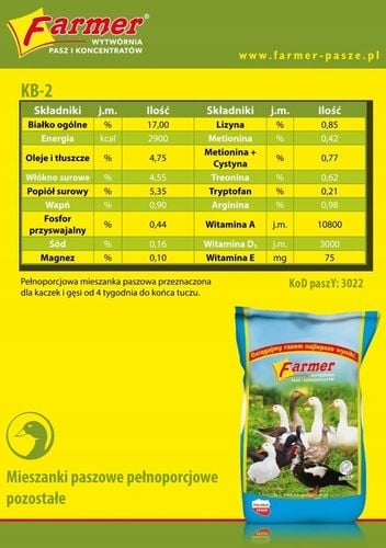 Farmer Pasza Koza Owca 18%-bez gmo 25kg na Arena.pl