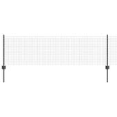 Ogrodzenie z słupkami Szary 0.6 x 50 m Stal