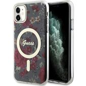 Guess GUHMN61HCFWSA iPhone 11 / Xr 6.1" zielony/khaki hardcase Flower