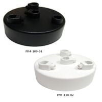 Podsufitka Maskownica Sufitowa fi 100mm Biała lub Czarna 4 otwory