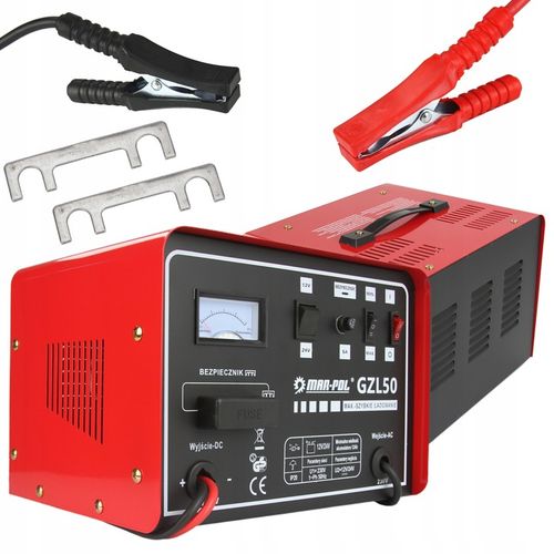 PROSTOWNIK ŁADOWARKA DO SAMOCHODÓW GZL-50 12V/24V SZYBKIE ŁADOWANIE 50A na Arena.pl