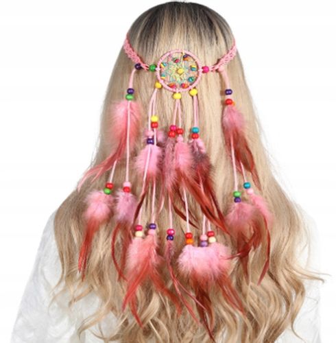 Pióropusz OPASKA do Włosów ŁAPACZ SNÓW PIÓRKA A18 na Arena.pl