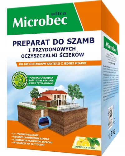 bros - microbec ultra 1kg zapach cytryny - preparat do szamb na Arena.pl