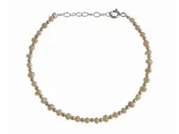 SREBRNA BRANSOLETKA JASNE PERŁY PEREŁKI GŁADKIE KULKI KULECZKI