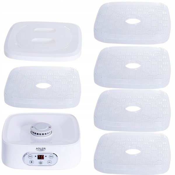 SUSZARKA DO GRZYBÓW 550W OWOCÓW WARZYW ZIÓŁ 5 SIT Z WYŚWIETLACZEM LED zdjęcie 16