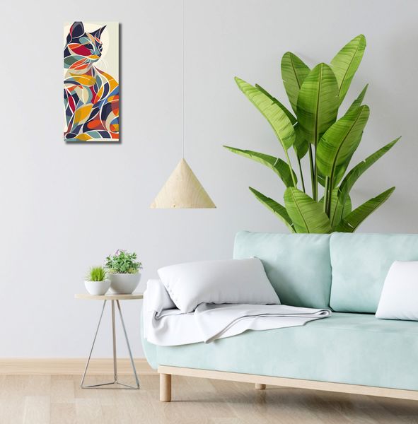 Obraz 20x50cm Kalejdoskopowy Kot zdjęcie 2
