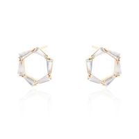 kolczyki ze stali szlachetnej pozłacanej sztyft kst1964