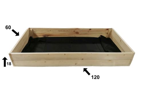 WARZYWNIAK ZIELNIK SKRZYNIA NA WARZYWA INSPEKT DREWNIANY 60x120 NISKI 18cm na Arena.pl