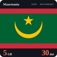 Karta eSIM Internet Mauretania 5 GB na 30 dni - bez rejestracji