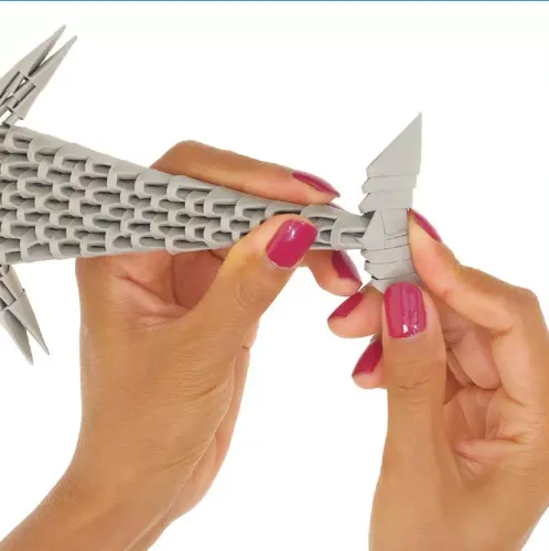 Zabawka kreatywna dla dzieci i dorosłych - Origami 3D Delfin (343 elementy) na Arena.pl