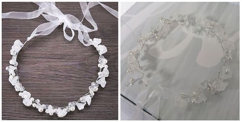 WIANEK NA KOMUNIĘ DEC27 komunijny dekoracja opaska biały na głowę jak żywy na Arena.pl