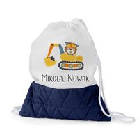 WOREK DO PRZEDSZKOLA ŻŁOBKA PLECAK DLA DZIECKA Z PĘTELKĄ NA BUTY + IMIĘ