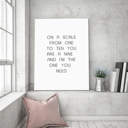 Obraz na płótnie – Canvas, typografia skala 40x60 na Arena.pl