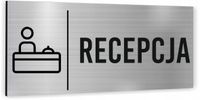 Tabliczka Tablica informacyjna oznaczenie RECEPCJA Piktogram Aluminium
