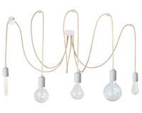 LAMPA WISZĄCA PAJĄK 5  SPIDER 5 JUTA NATURA OPRAWKI BIAŁE