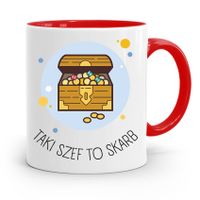 Kubek Czerwony Dla Szefa Taki Szef To Skarb Z Nadrukiem Ze Zdjęciem